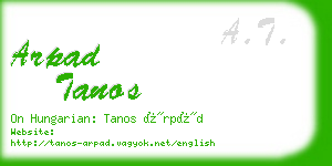 arpad tanos business card